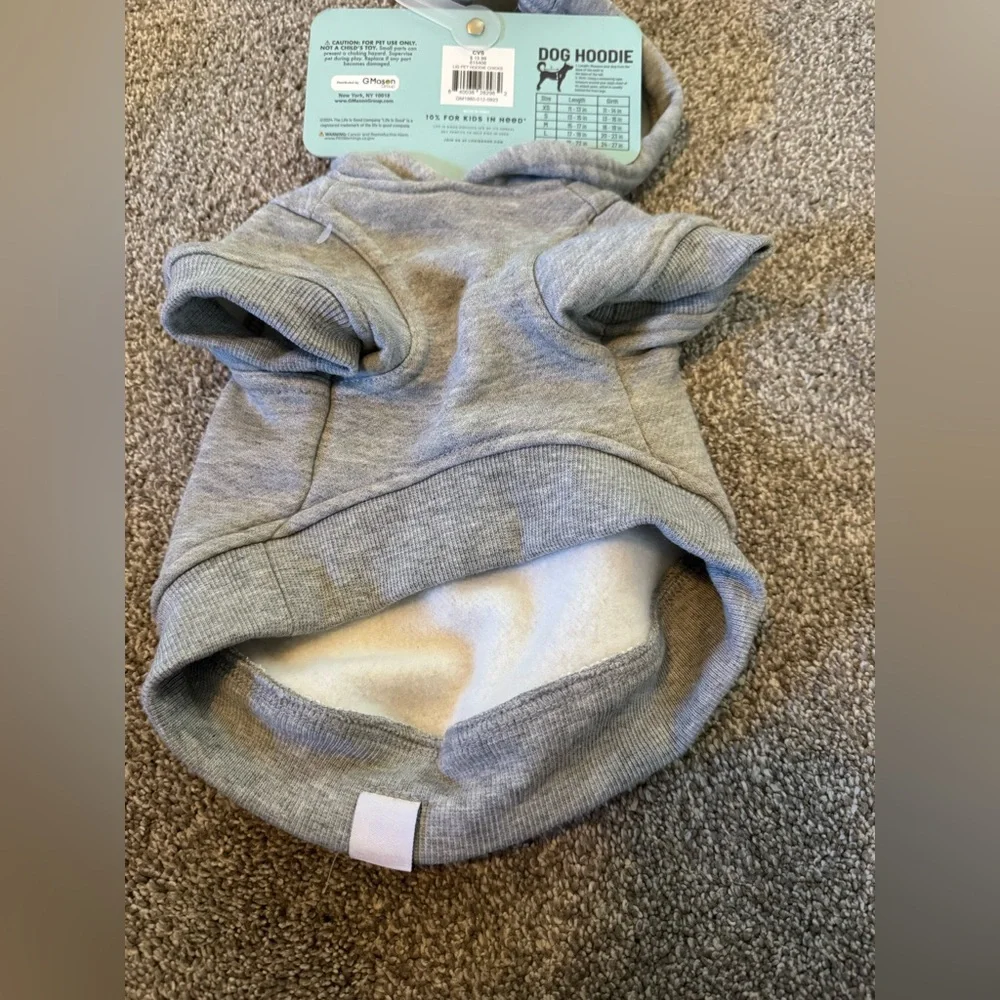 New Life is Good Chicks Easter Spring Gray Dog Hoodie Extra Small XS